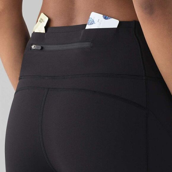 Lululemon Pace Perfect Black Side and Back Pockets 17 inch Crop Pants Size 6 - Picture 5 of 16